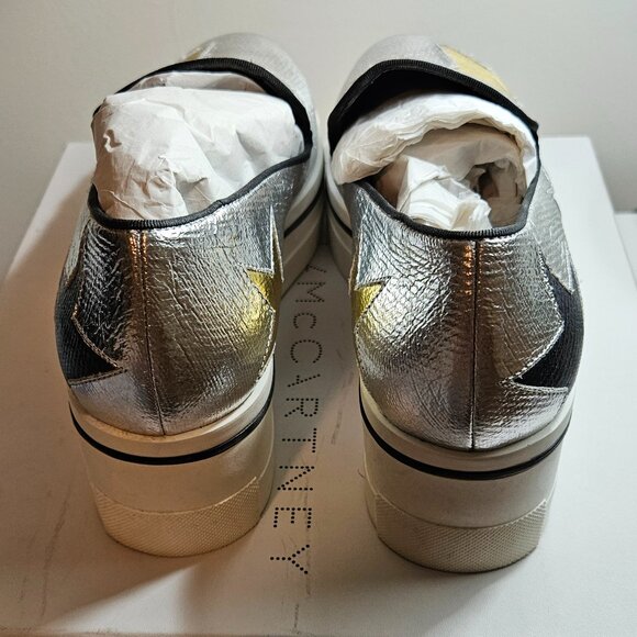 Stella McCartney Silver Loafer Style Shoes - Picture 8 of 9